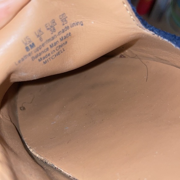 franco sarto blue suede loafers rubber bottom leather flat walking shoe pointed - Picture 2 of 2